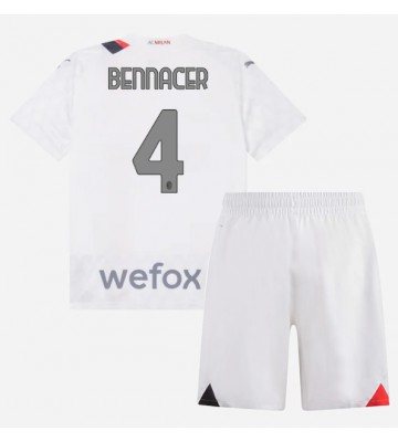 AC Milan Ismael Bennacer #4 Replika Babytøj Udebanesæt Børn 2023-24 Kortærmet (+ Korte bukser)